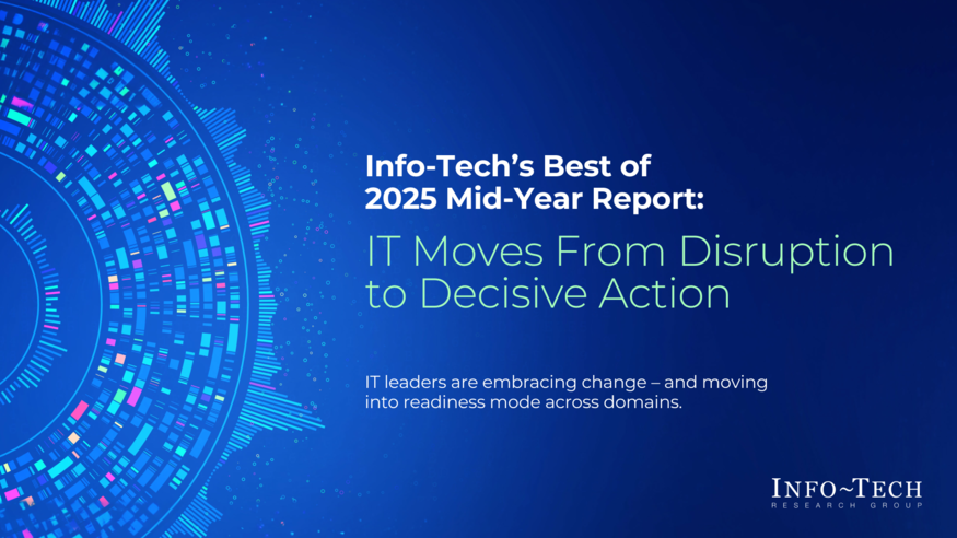 Info-Tech’s Best of 2025 Mid-Year Report: IT Moves From Disruption to Decisive Action visualization